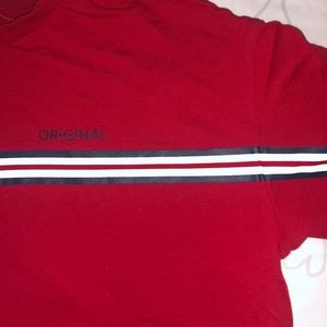 RED LONG SLEEVE T-SHIRT